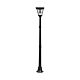 Traditional Single Head LED Post Light With Motion Sensor - Black - SLDPL0008A-S2-6.2W-PIR