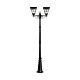 Traditional Twin Head LED Post Light - Black - SLDPL0008B-12.4W