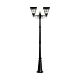 Traditional Twin Head LED Post Light - Black - SLDPL0008B-12.4W