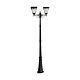 Traditional Twin Head LED Post Light - Black - SLDPL0018B-12.4W