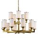 Ahern 15 Light Chandelier Large Brass / Opal - AHERN PE15-BSOP
