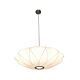 Aragon 1 Light Pendant Medium Nickel / White - Aragon PE52-WH