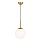 Bally 1 Light Pendant Small Antique Gold / Opal Matt - BALLY PE 08-AGOM