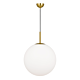 Bally 1 Light Pendant Extra Large Antique Gold / Opal Matt - BALLY PE16-AGOM