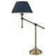 Elena Adjustable Desk Lamp Antique Brass / Blue - Elena TL-BLAB