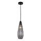 Elkin 1 Light Pendant Black / Smoke - ELKIN PE12-BKSM