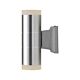 Elton 8 Watt Up & Down Exterior LED Wall Light Aluminium / Cool White - Elton EX2-AL