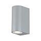 Eos 2 Light 240V GU10 Up & Down Wall Pillar Light Silver - EOS EX2-SL