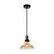 Hertel 1 Light Pendant Small Black / Amber - HERTEL PE20-BKAM