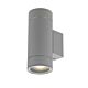 Kman 240V GU10 Up & Down Wall Pillar Light Silver - KMAN EX2-SL