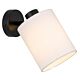 Malone Wall Light Black / White - MALONE WB-BKWH