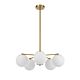 Marsten 5 Light Pendant Antique Gold / Opal Matt - MARSTEN PE5-AGOM