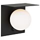 Olio 1 Light Wall Light Black / Opal Matt - OLIO WB1-BKOP