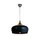 Polk 1 Light Pendant Large Oak / Black - POLK PE46-OKBK