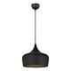 Polk 1 Light Pendant Medium Brushed Black - POLK PE30-BKB