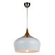 Polk 1 Light Pendant Medium Oak / White - POLK PE30-OKWH