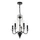 Rhine 5 Light Chandelier Black - RHINE PE05-BK