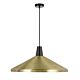 Temo 1 Light Pendant Large Brass / Black - TEMO PE60-BRSBK