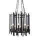 Tolga 8 Light Chandelier Small Black - TOLGA PE08-BK