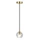 Zaha 1 Light 3W LED Pendant Antique Gold / Warm White - ZAHA PE01-AGCR