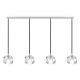 Zaha 4 Light 12W LED Pendant Chrome / Warm White - ZAHA PE04-CHCR