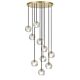 Zaha 10 Light 30W LED Pendant Antique Gold / Warm White - ZAHA PE10-AGCR