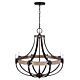 Dubois 8 Light Chandelier Bronze - 21329