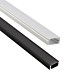 ALUMINIUM PROFILE PMMA OPAL MATTE DIFF 3M/PC BLK VB-ALP002-R-3M-BLK