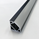 ALUMINIUM PROFILE W/PMMA OPAL MATT DIFF 2M BLACK VB-ALP007-R-2M-BLK