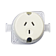 SINGLE SURFACE SOCKET WHITE 3PIN 10AMP 250V VBSS1