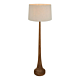 Lancia Turned Wood Floor Lamp Dark Natural With Shade - KITZAF11195