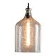 Lustre Flagon 1 Light Stone Effect Glass Pendant Clear - ZAF10316