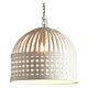 Esch Woven Iron Strips Pendant Medium Antique White - ZAF10336WH