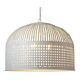 Esch Woven Iron Strips Pendant Extra Large White - ZAF10404