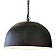 Noir Iron Dome Pendant Large Matt Black/White - ZAF10409