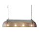 Riva Perforated Iron Dome Pendant Extra Long Zinc - ZAF10414