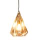 Kimberly Large Faceted Glass Teardrop Pendant Light Champagne - ZAF11213