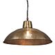 Riva 1 Light Perforated Iron Dish Pendant Antique Brass - ZAF12085