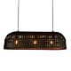 Esch 3 Light Woven Iron Strips Pendant Extra Long Antique Black - ZAF12093
