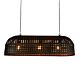 Esch 3 Light Woven Iron Strips Pendant Extra Long Antique Black - ZAF12093