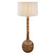 Sitar Turned Wood Floor Lamp Natural With Shade - KITZAF12095