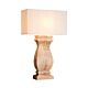 George Rectangular Wood Ballister Table Lamp Natural - KITZAF14128