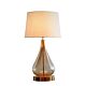 Lustre Teardrop Stone Effect Glass Table Lamp Pale Gold - KITZAF14142